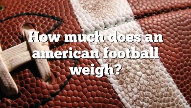 How much does an american football weigh?