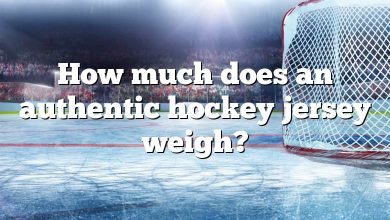 How much does an authentic hockey jersey weigh?