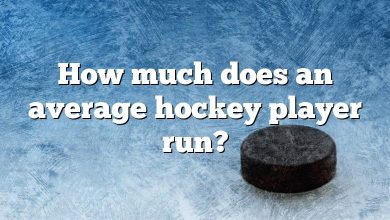 How much does an average hockey player run?