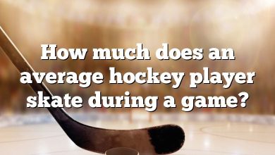 How much does an average hockey player skate during a game?