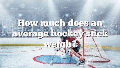 How much does an average hockey stick weigh?