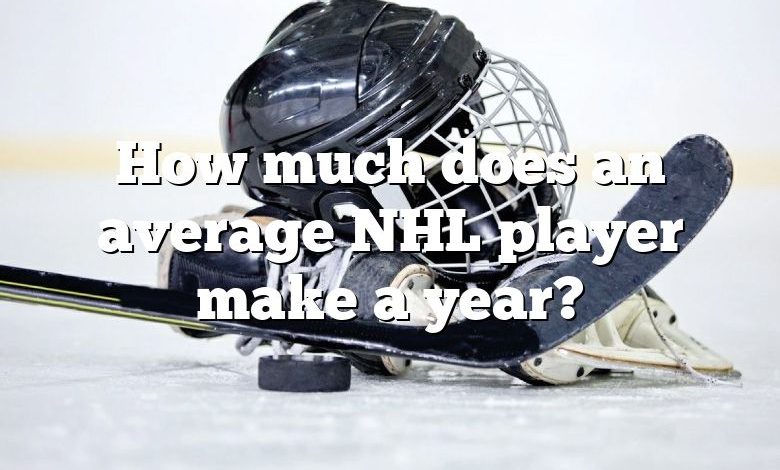 How much does an average NHL player make a year?