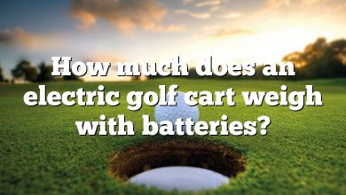 How much does an electric golf cart weigh with batteries?