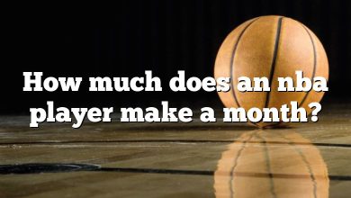 How much does an nba player make a month?