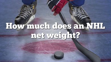 How much does an NHL net weight?