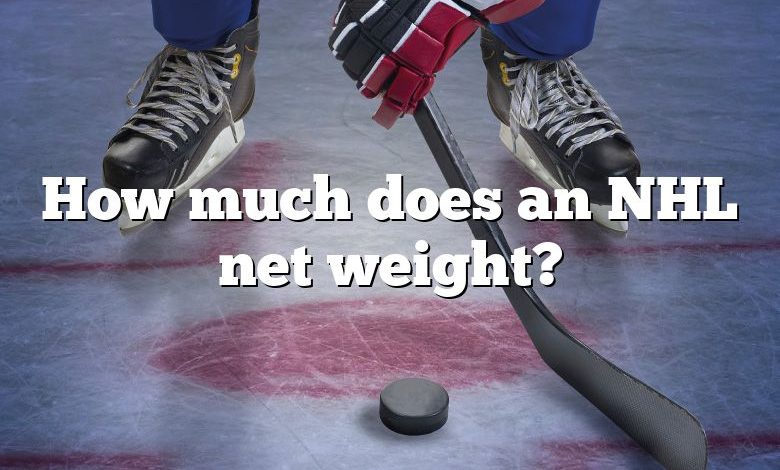 How much does an NHL net weight?