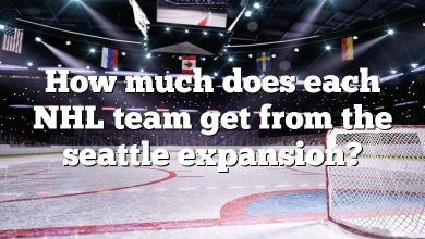 How much does each NHL team get from the seattle expansion?