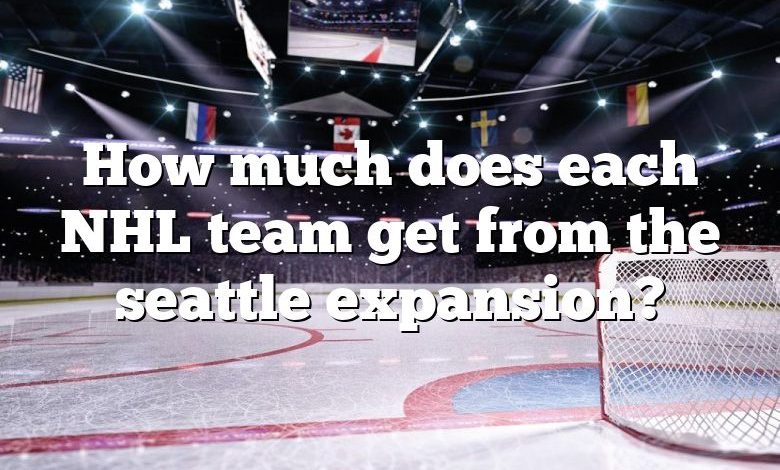 How much does each NHL team get from the seattle expansion?