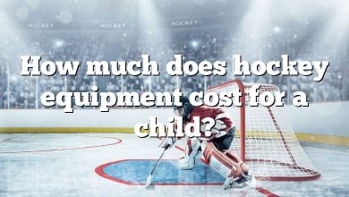 How much does hockey equipment cost for a child?
