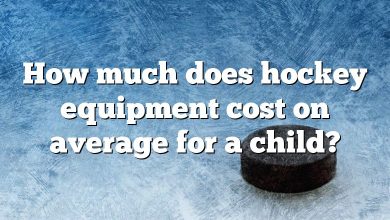 How much does hockey equipment cost on average for a child?