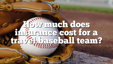 How much does insurance cost for a travel baseball team?