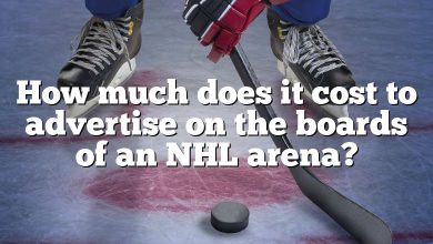 How much does it cost to advertise on the boards of an NHL arena?