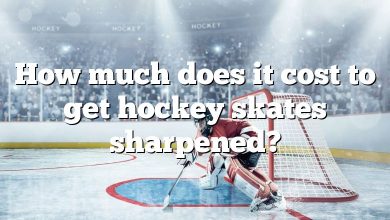 How much does it cost to get hockey skates sharpened?