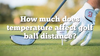 How much does temperature affect golf ball distance?
