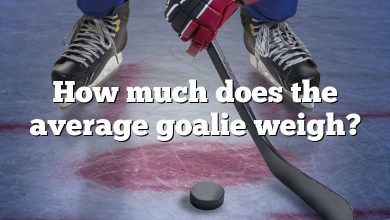 How much does the average goalie weigh?