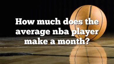 How much does the average nba player make a month?