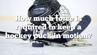 How much force is required to keep a hockey puck in motion?