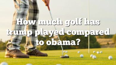 How much golf has trump played compared to obama?