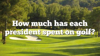 How much has each president spent on golf?