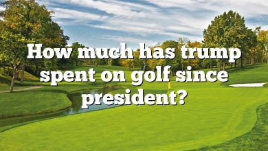 How much has trump spent on golf since president?