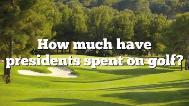 How much have presidents spent on golf?