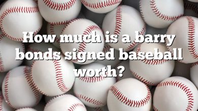 How much is a barry bonds signed baseball worth?