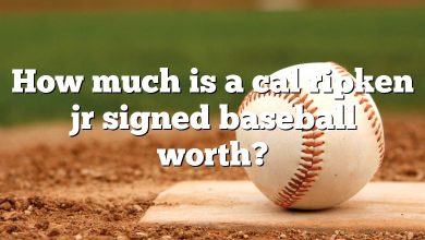 How much is a cal ripken jr signed baseball worth?