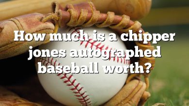 How much is a chipper jones autographed baseball worth?