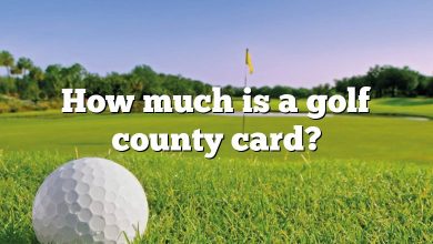 How much is a golf county card?