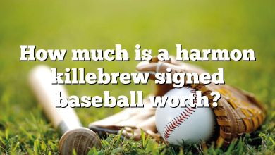 How much is a harmon killebrew signed baseball worth?