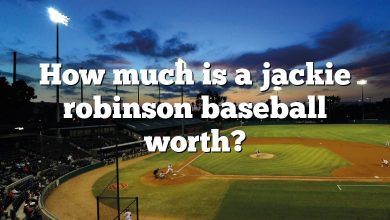 How much is a jackie robinson baseball worth?