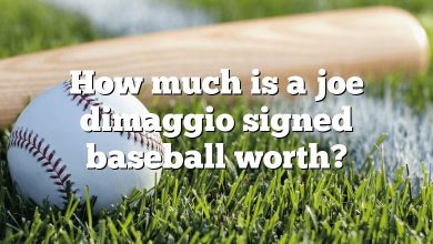How much is a joe dimaggio signed baseball worth?