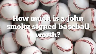 How much is a john smoltz signed baseball worth?