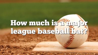 How much is a major league baseball bat?