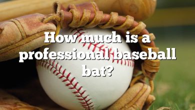 How much is a professional baseball bat?