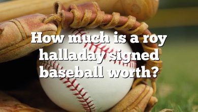 How much is a roy halladay signed baseball worth?