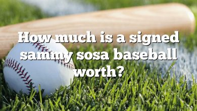 How much is a signed sammy sosa baseball worth?