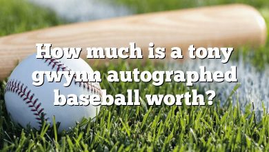 How much is a tony gwynn autographed baseball worth?