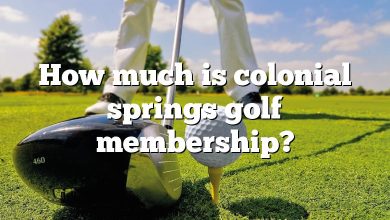 How much is colonial springs golf membership?