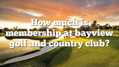 How much is membership at bayview golf and country club?