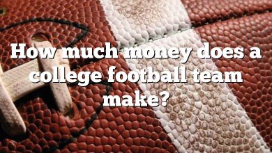 How much money does a college football team make?