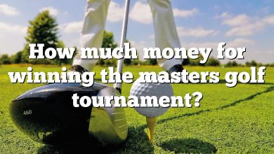 How much money for winning the masters golf tournament?