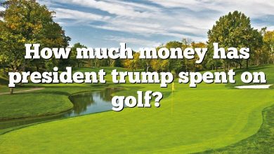 How much money has president trump spent on golf?