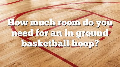 How much room do you need for an in ground basketball hoop?