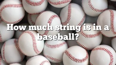 How much string is in a baseball?