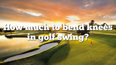 How much to bend knees in golf swing?