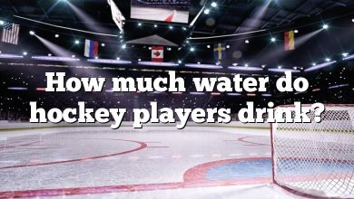 How much water do hockey players drink?