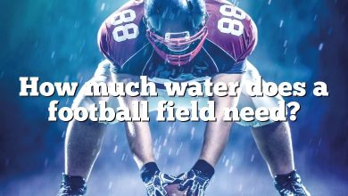 How much water does a football field need?