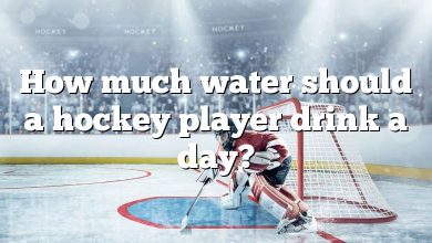 How much water should a hockey player drink a day?
