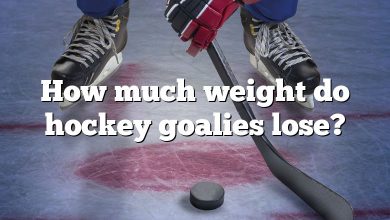 How much weight do hockey goalies lose?